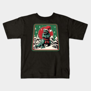 Kaiju  Christmas Kids T-Shirt